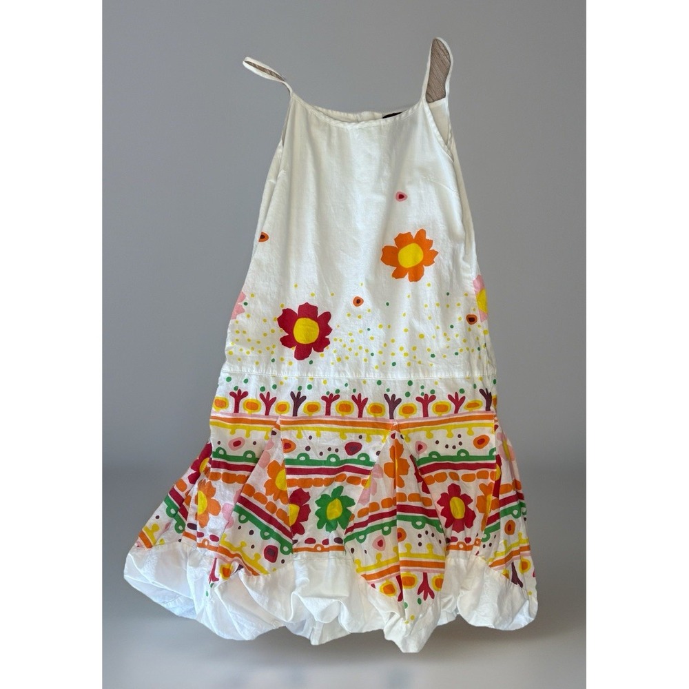 Catimini Dress Girls Sz 8 Poof Bottom Whimsycore Boho Kid Playful Floral French